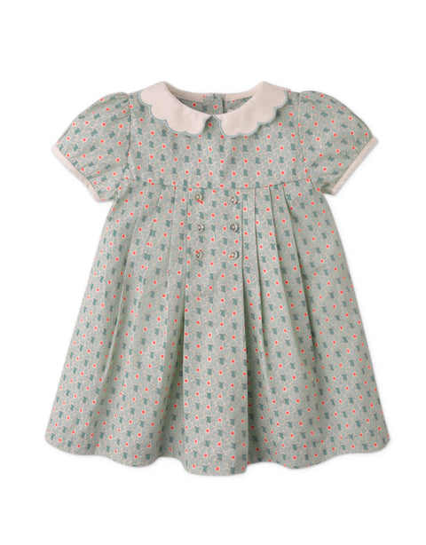 BABY NORAH DRESS WITH EMBROIDERED COLLAR