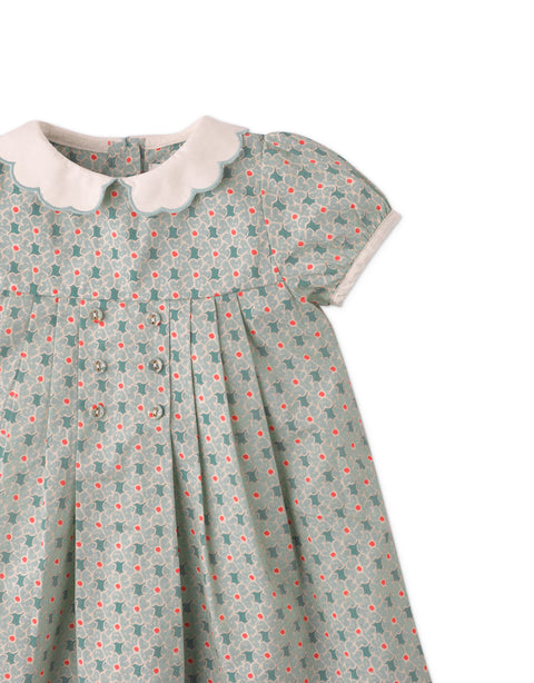 BABY NORAH DRESS WITH EMBROIDERED COLLAR