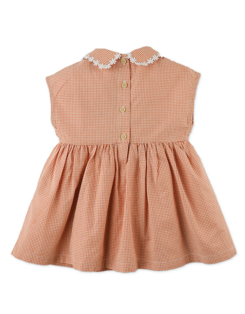 BABY NERY DRESS WITH DAISY LACE TRIMS