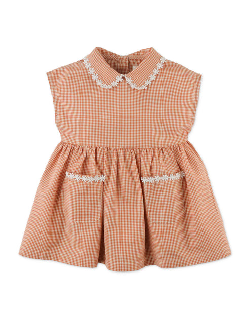 BABY NERY DRESS WITH DAISY LACE TRIMS