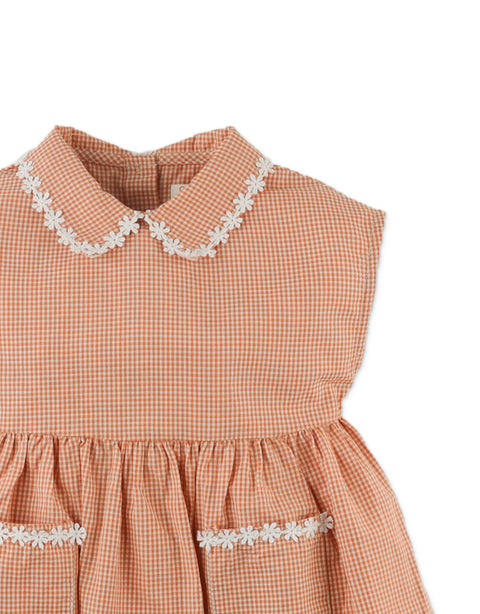 BABY NERY DRESS WITH DAISY LACE TRIMS