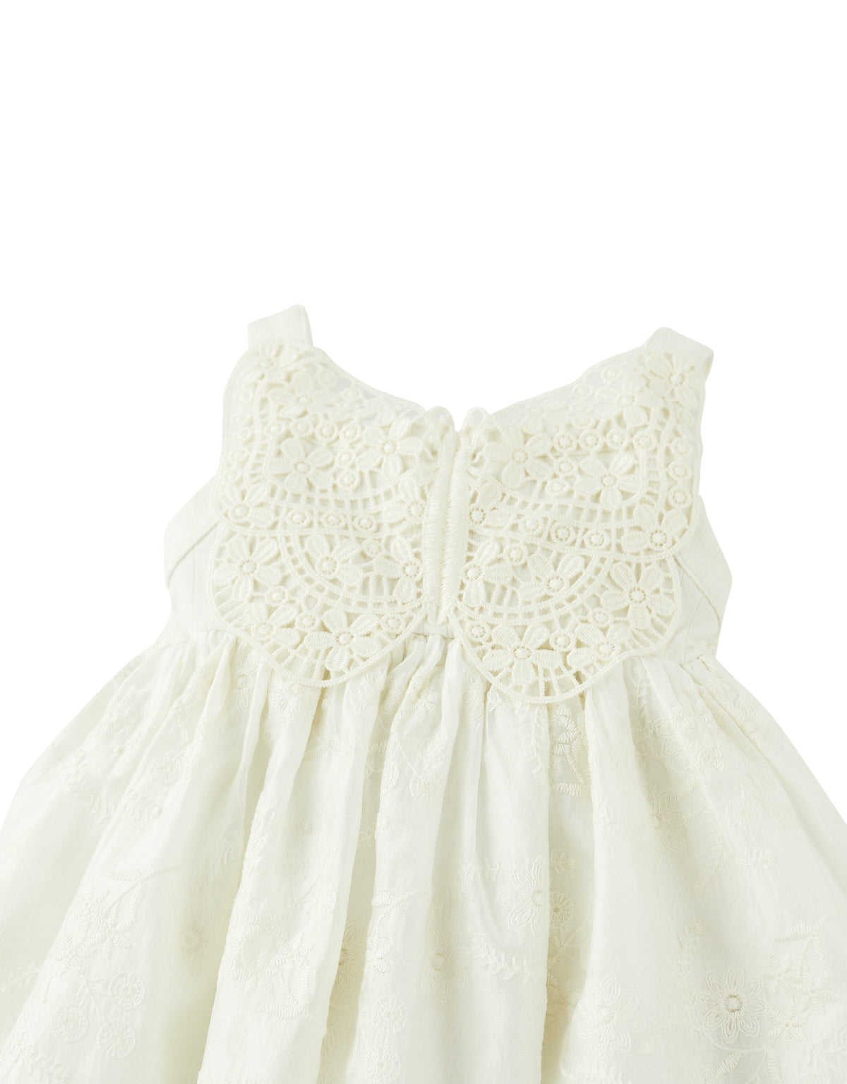Full front catalog image of the Baby Gabrielle Eyelet Dress for infant girls, an eyelet-fabric dress from the Spring Summer collection of Gingersnaps Philippines.