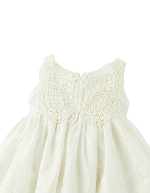Full front catalog image of the Baby Gabrielle Eyelet Dress for infant girls, an eyelet-fabric dress from the Spring Summer collection of Gingersnaps Philippines.