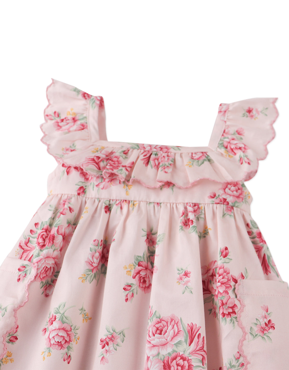 Baby Sydney Dress with Embroidered Scallop Details