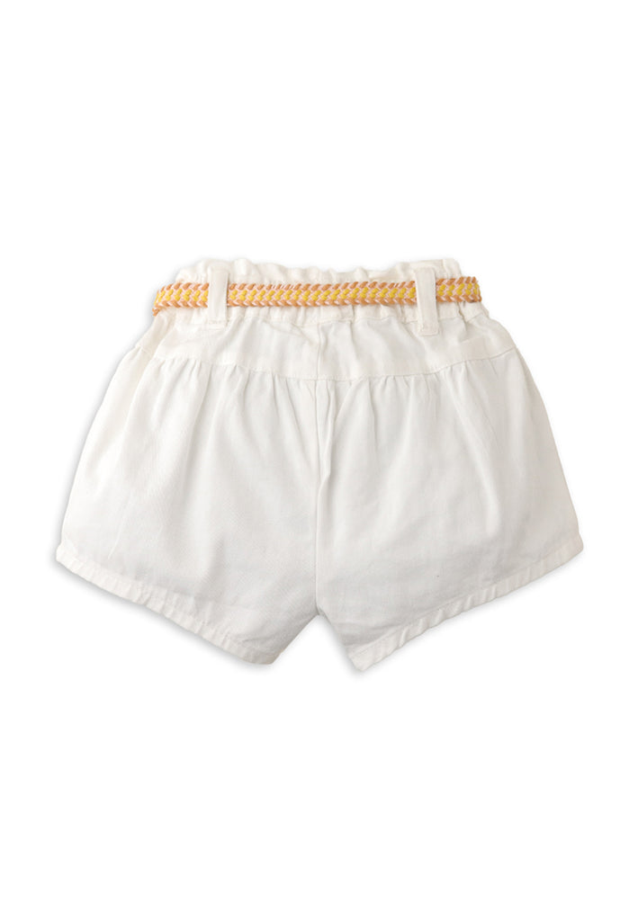 BABY GIRLS PAPER BAG SHORTS WITH BELT