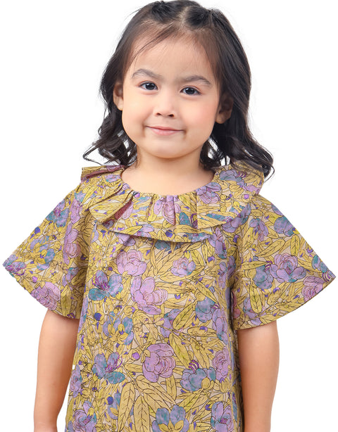 BABY GIRLS MEADOW PRINTED BLOUSE AND SHORTS SET
