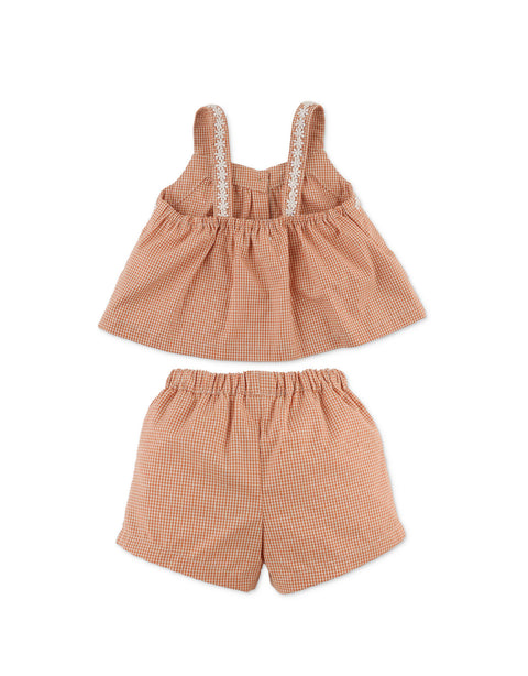 BABY NERY SHORTS SET WITH DAISY LACE TRIMS