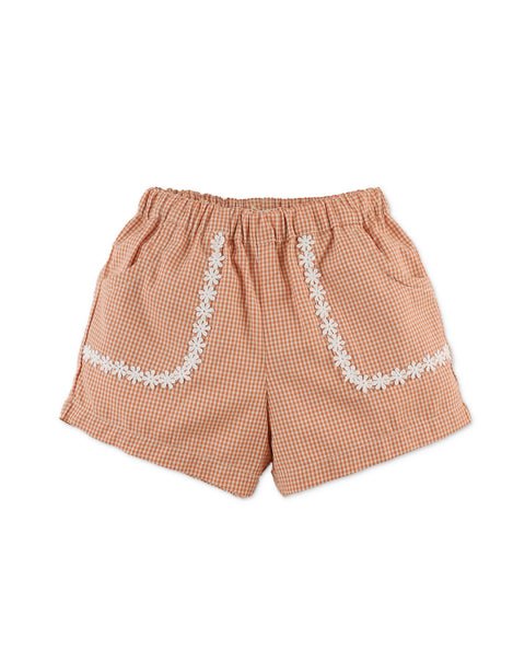 BABY NERY SHORTS SET WITH DAISY LACE TRIMS