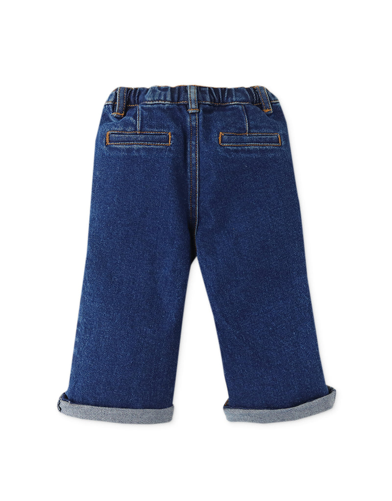 BABY BOYS DENIM BOOTLEG PANTS