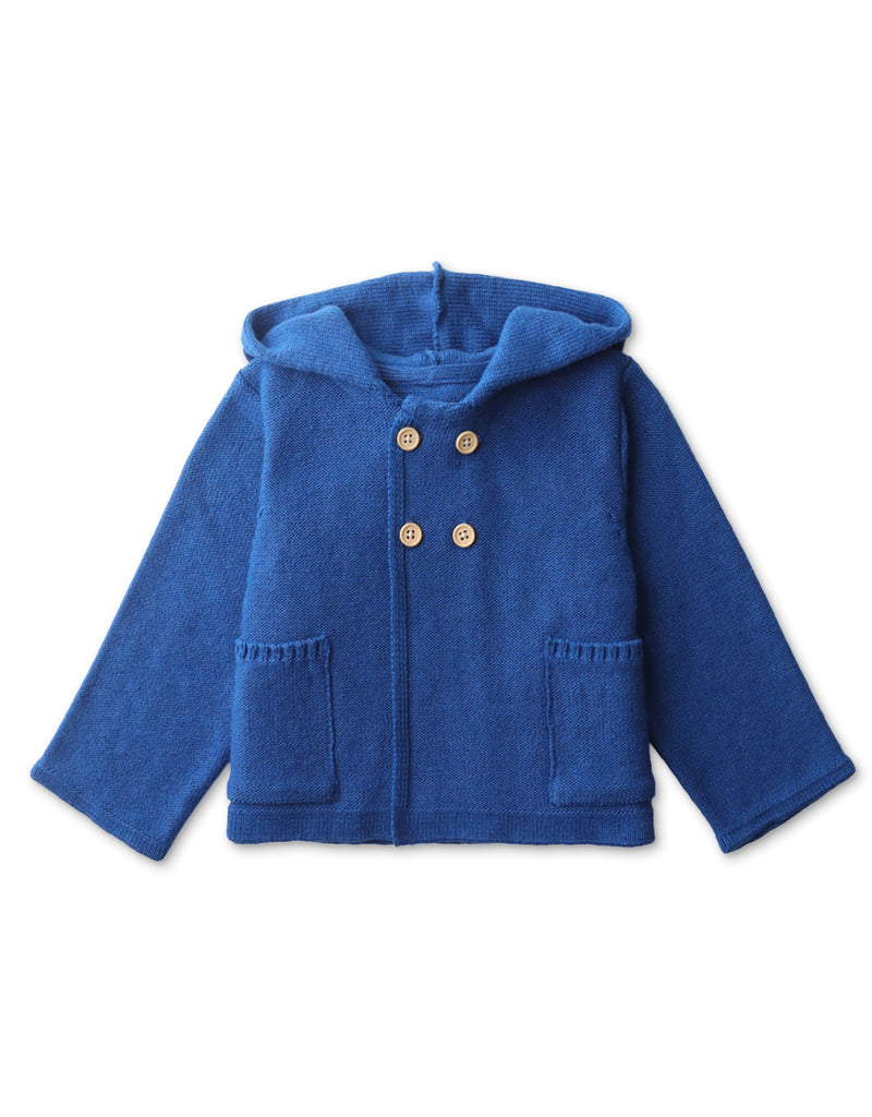 BABY BOYS KNITTED HOOD JACKET