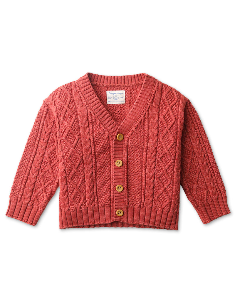 BABY BOYS CABLE CARDIGAN