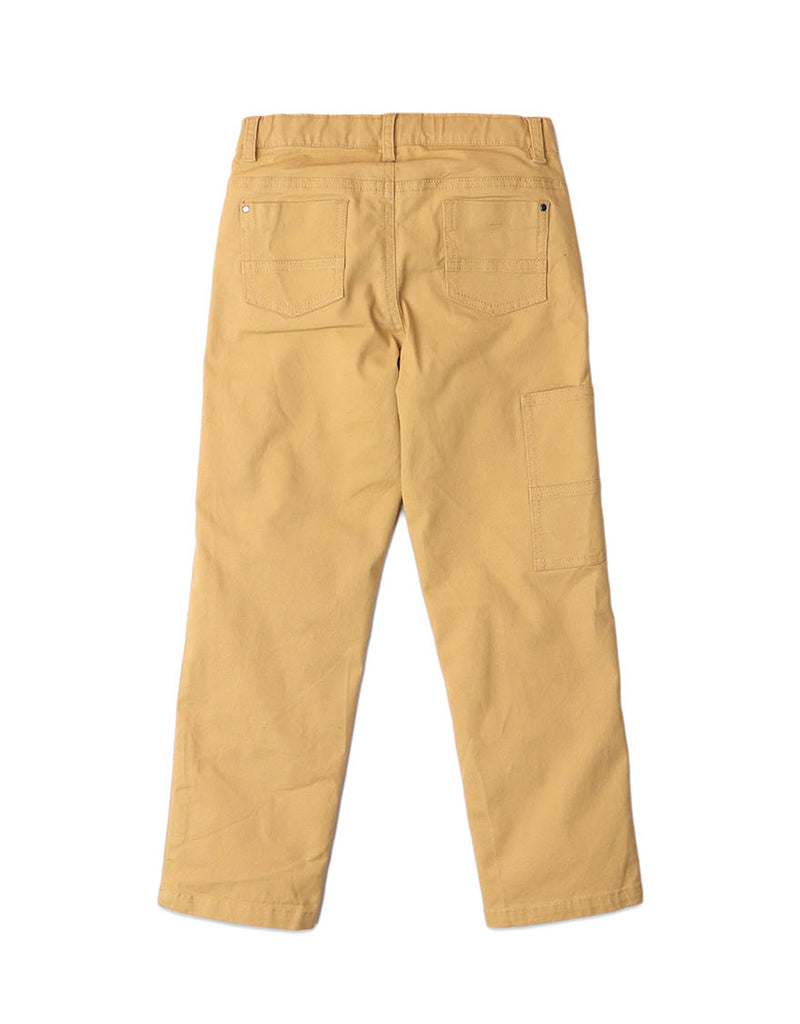 BOYS MIDRISE REGULAR STRAIGHT CARGO TWILL PANTS