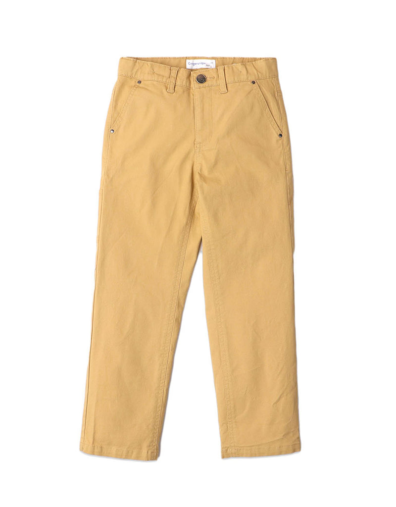 BOYS MIDRISE REGULAR STRAIGHT CARGO TWILL PANTS