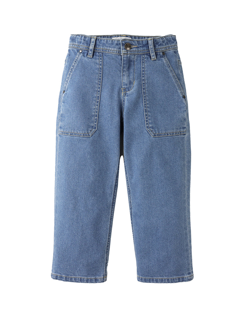 BOYS MIDRISE REGULAR STRAIGHT UTILITY DENIM PANTS