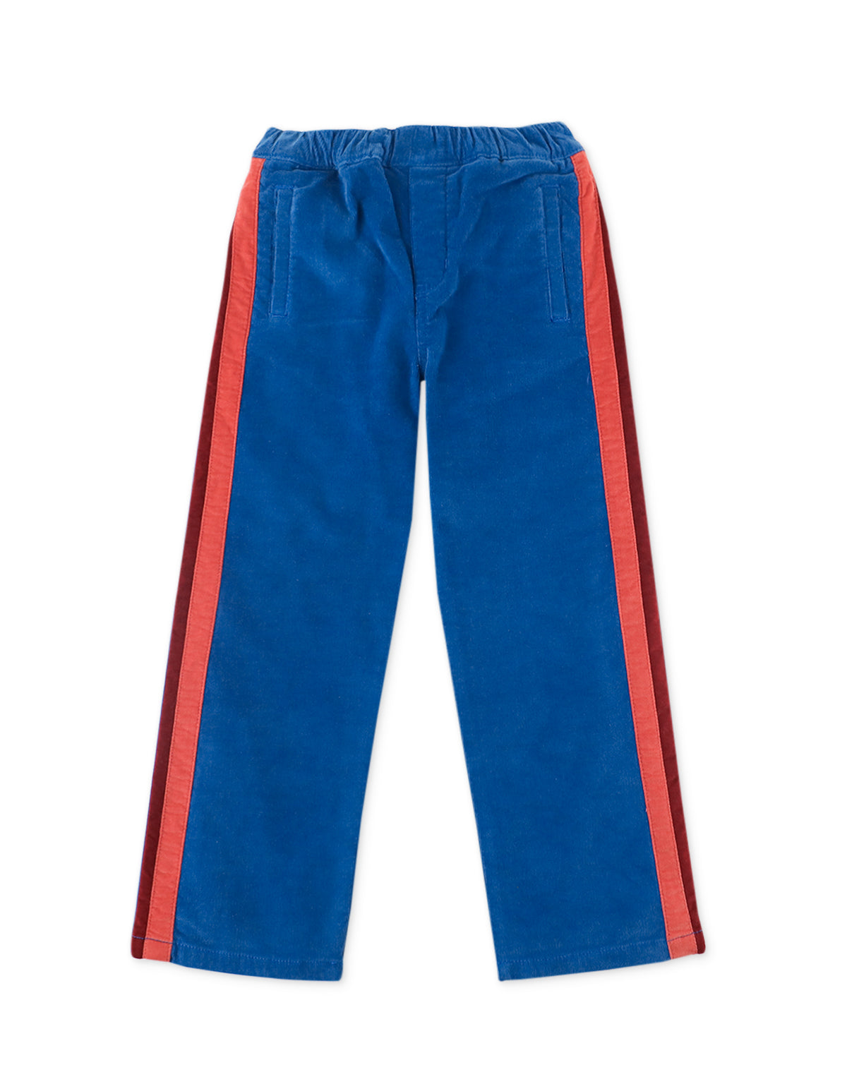 BOYS STRAIGHT CORD PANTS WITH VELVET SIDE STRIPES