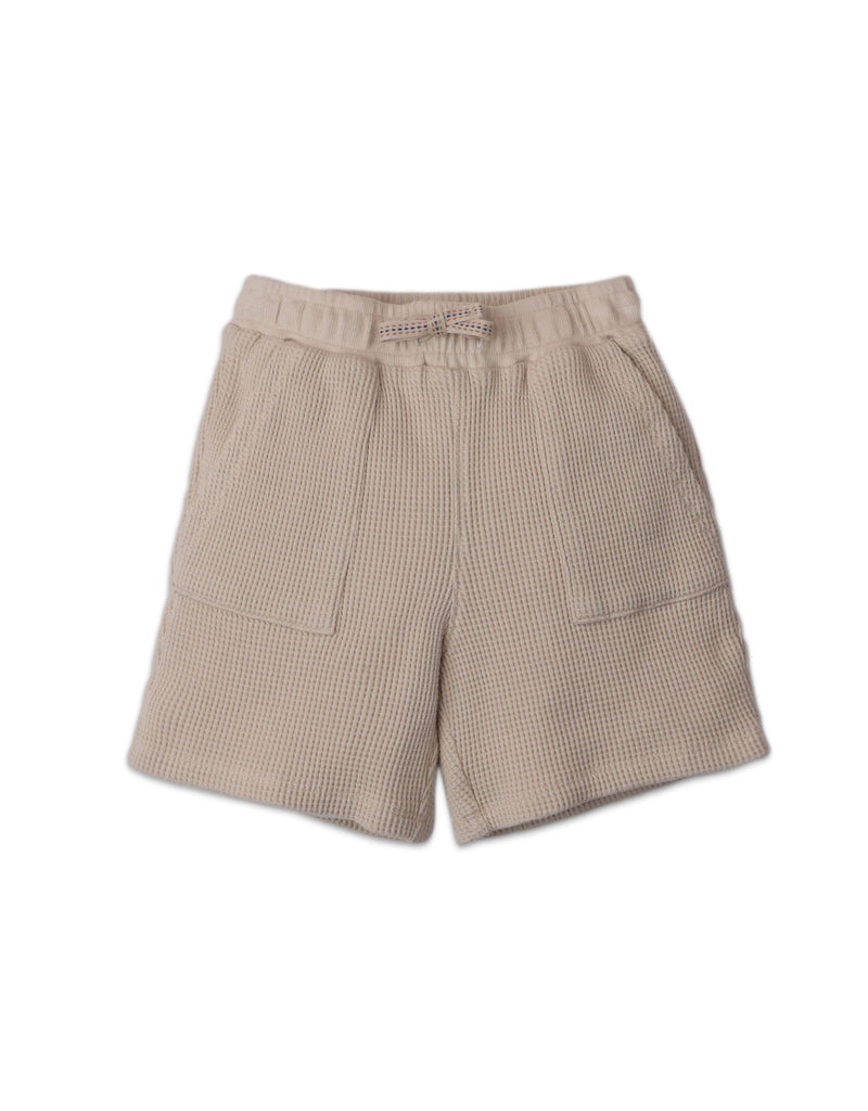 BOYS PATCH POCKET WAFFLE SHORTS