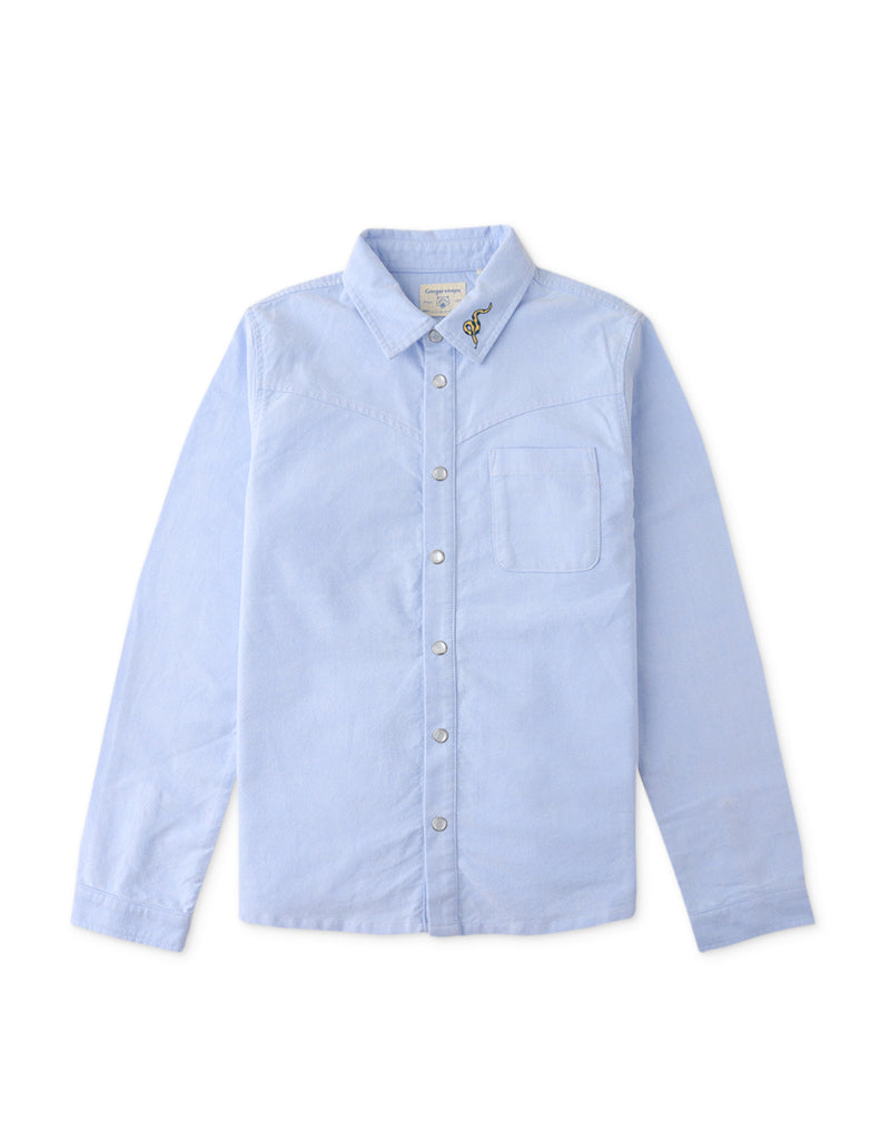 BOYS SNAKE EMBROIDERED OXFORD SHIRT