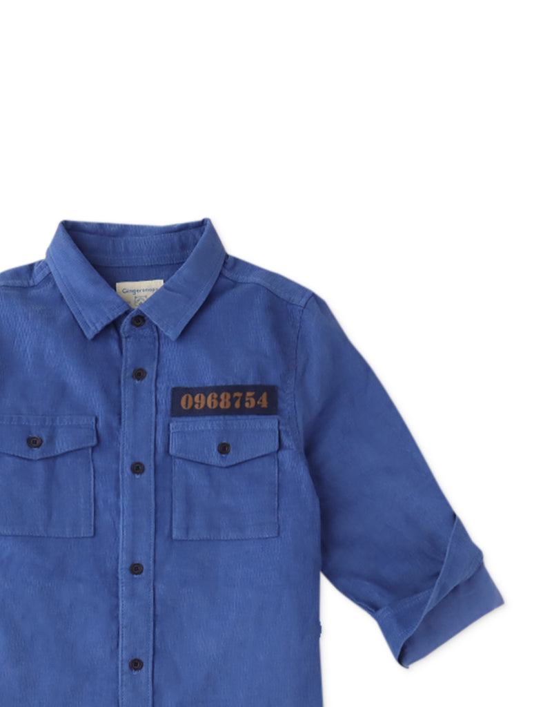 BOYS CORDUROY POCKET SHIRT