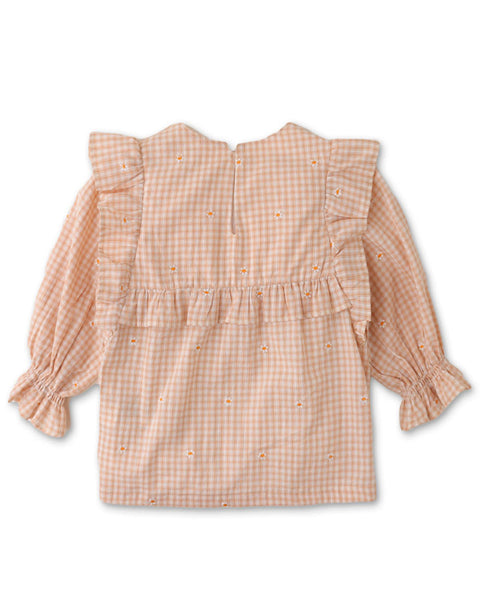 GIRLS BLOUSE WITH PATCHWORK BODICE