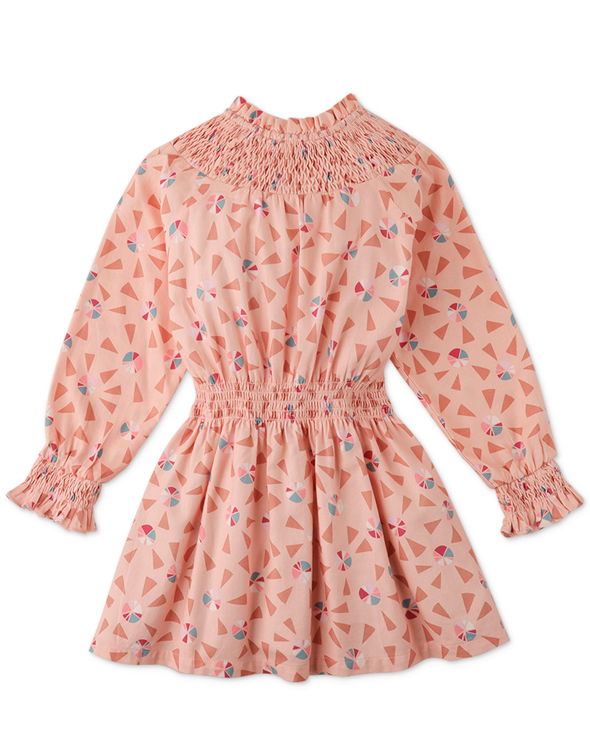 GIRLS PRINTED SOFT PEACHED TWILL DRESS