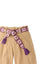 GIRLS PAPER BAG PANTS WITH CROCHET-LIKE BELT