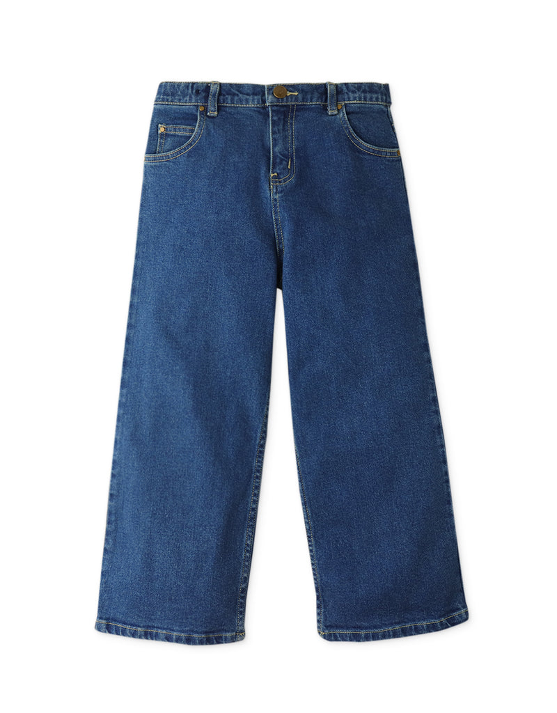 GIRLS WIDE LEG DENIM PANTS