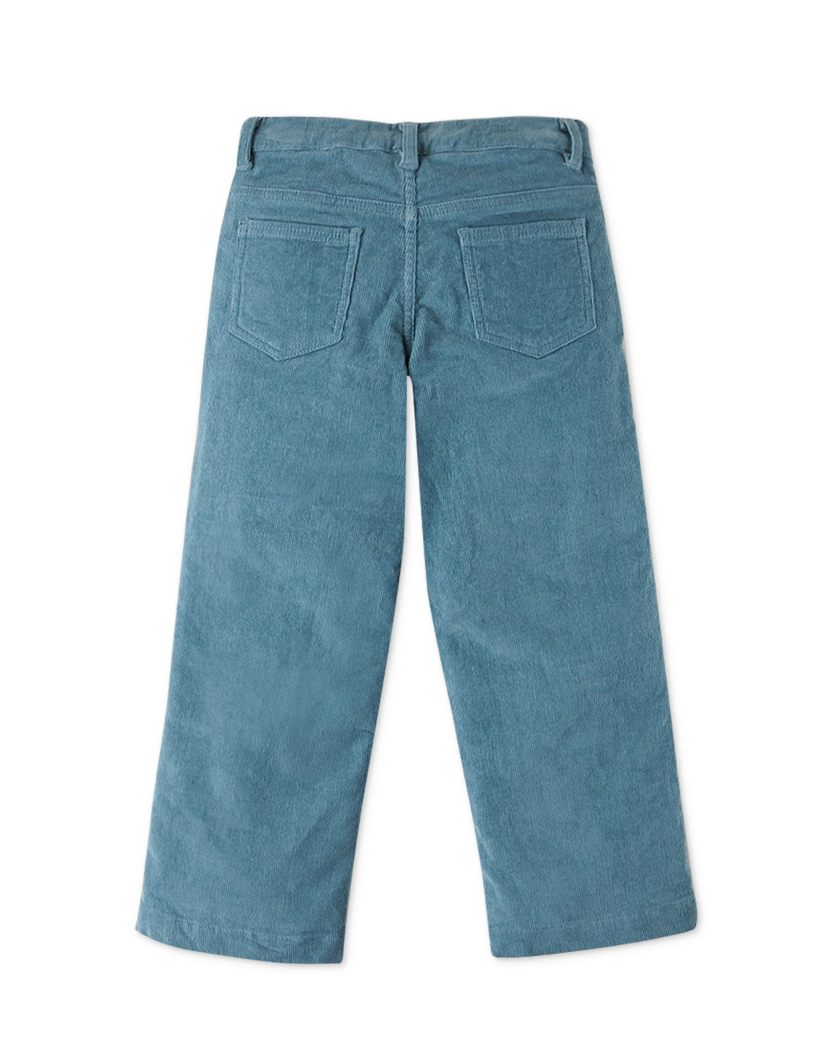 GIRLS STOVE PIPE CORD PANTS WITH ROULEUX EMBRO