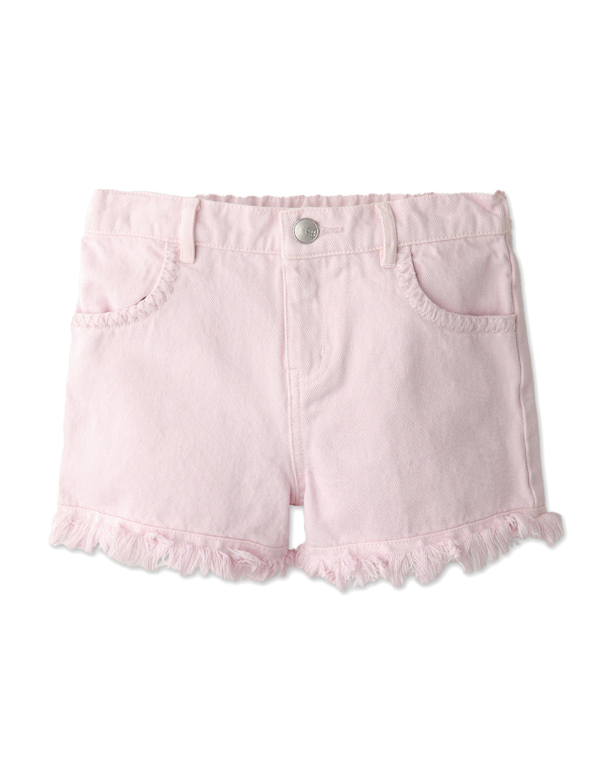 GIRLS DENIM SHORTS WITH FRAY FRINGE