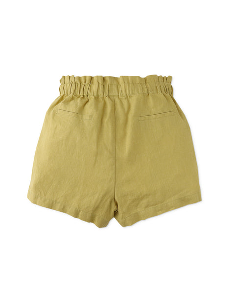 GIRLS PULL-ON SHORTS WITH CONTRAST RICRAC  AND CHERRY EMBRO