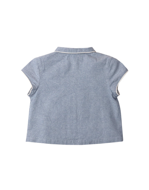 BABY GIRLS SHORT SLEEVES BLOUSE WITH COLLAR