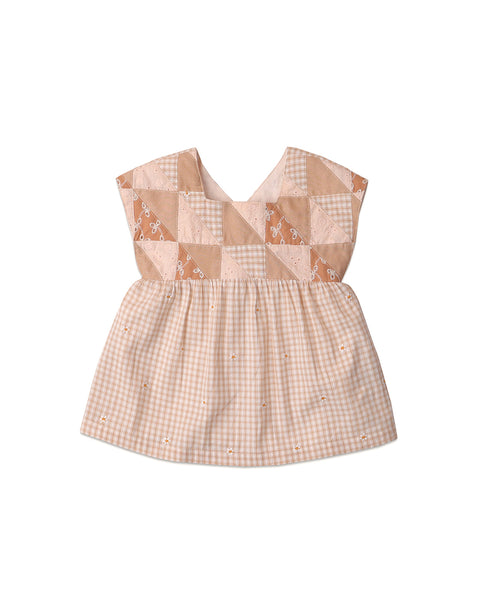 BABY GIRLS PATCHWORK EMPIRE BLOUSE