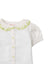 BABY GIRLS BUTTON DOWN BLOUSE WITH EMBROIDERED COLLAR