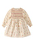 BABY GIRLS PRINTED LONG SLEEVES DRESS WITH HAND SMOCKING DETAILS