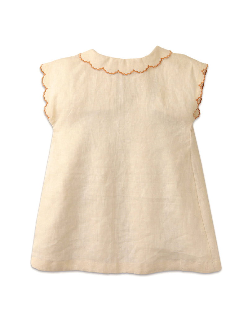 BABY GIRLS SHIFT DRESS WITH DAINTY EMBROIDERY