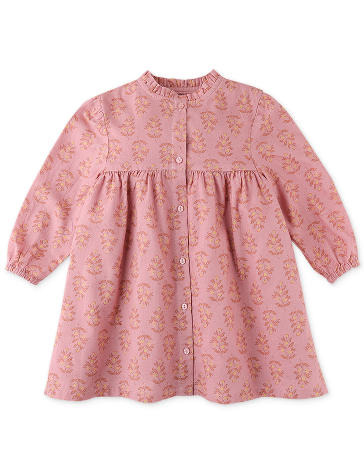 BABY GIRLS FLORAL PRINT EMPIRE CUT DRESS