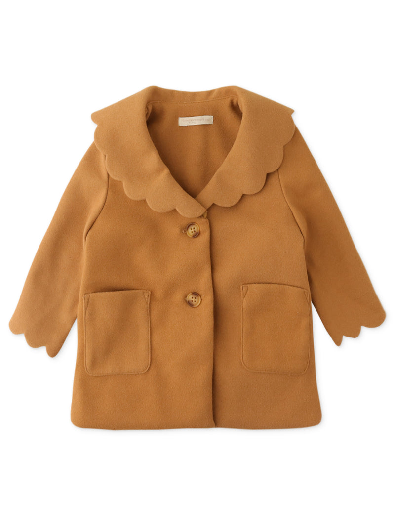 BABY GIRLS DOUBLE BREASTED WOOL COAT WITH POCKETS