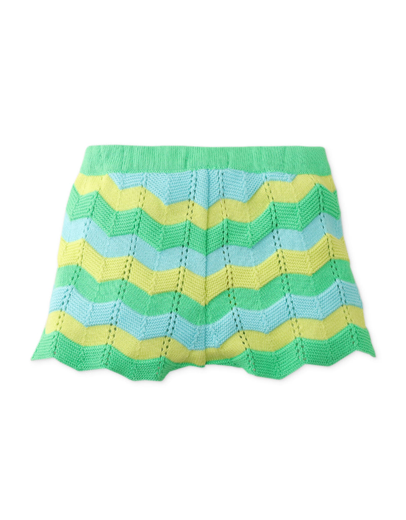 BABY GIRLS MULTICOLOR KNITTED SHORTS