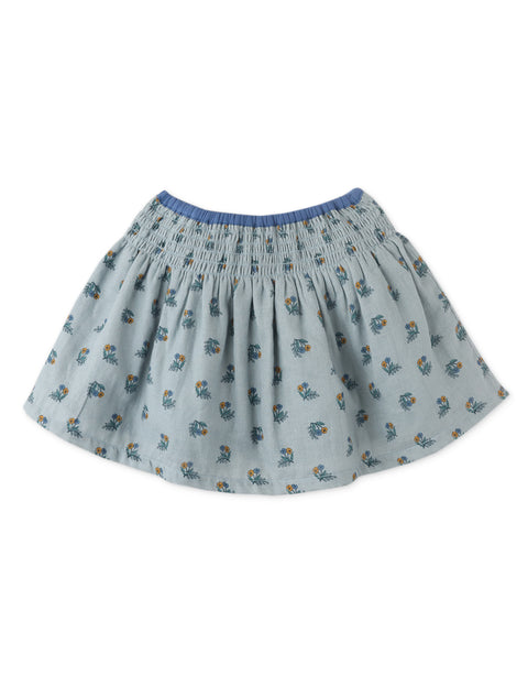 BABY GIRLS SMOCKED SKIRT WITH CONTRAST BINDING