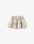BABY GIRLS PAPER BAG GINGHAM SKIRT WITH FLOWERS PRINT