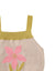 GIRLS FLORAL INTARSIA KNITTED TANK TOP ON MELANGE KNIT