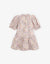 GIRLS DITSY PRINT DRESS WITH FRILLS AND PINTUCKS