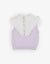GIRLS KNIT TOP WITH EMBROIDERED COLLAR
