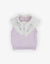GIRLS KNIT TOP WITH EMBROIDERED COLLAR