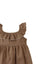 GIRLS SCALLOPED BABY DOLL DRESS WITH EMBROIDERED HEM