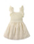 GIRLS POINTELLE KNIT DRESS WITH RUFFLE SLEEVES
