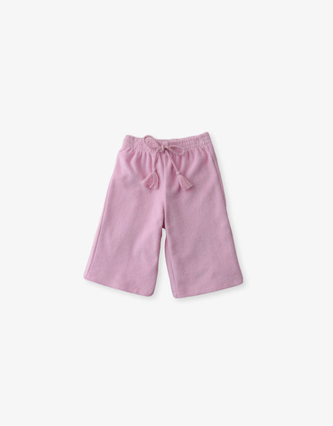 BABY GIRLS HALTER COTTON TERRY CROPPED PANTS SET